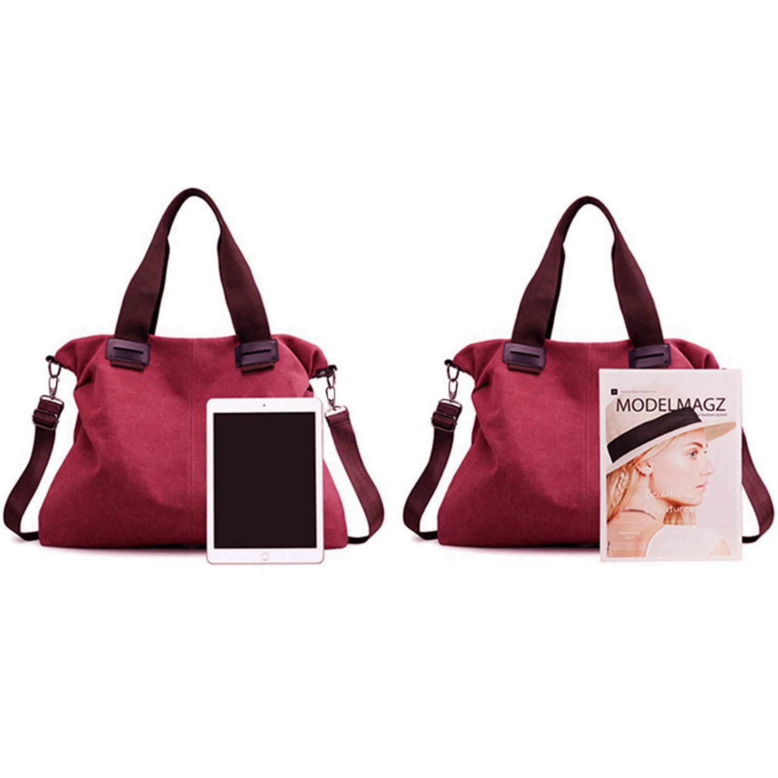 Sunshinejing Women's Canvas Tote Bag - Stylish Crossbody Shoulder Purse for Work, Travel & Everyday Use | Durable Hobo Handbag for Office, Shopping & Beach Outings