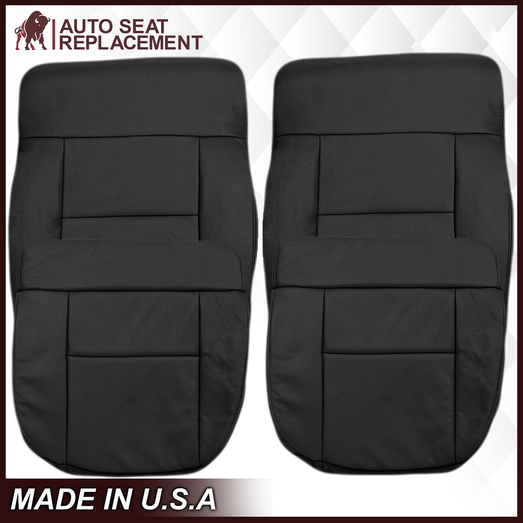 2004-2008 Ford F150 Seat Covers - Premium Black Leather or Vinyl Protection for Truck Seats | Perfect for Daily Commuting, Road Trips & Off-Road Adventures