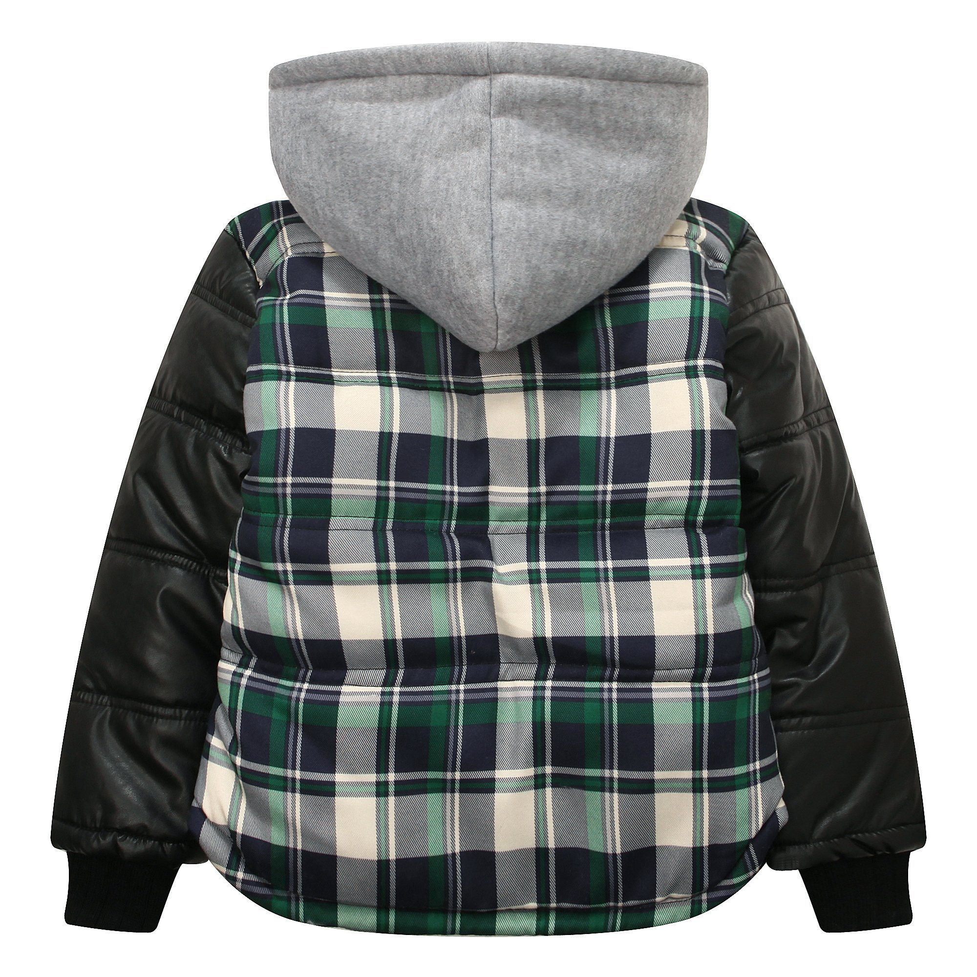 Richie House Boys' Winter Hooded Padded Jacket - Warm Fleece-Lined Coat for Kids Outdoor Play & Cold Weather
