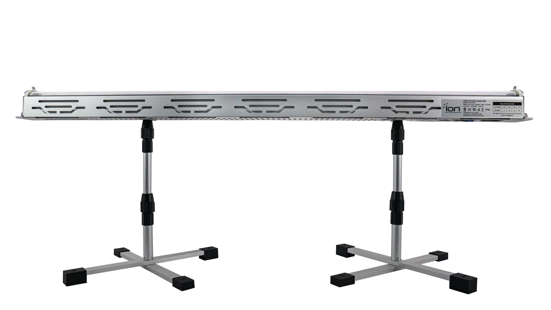 ION LED Adjustable Tripod Stand with 135W Light - Professional Under Canopy Lighting for Greenhouses, Grow Tents & Indoor Plant Growth