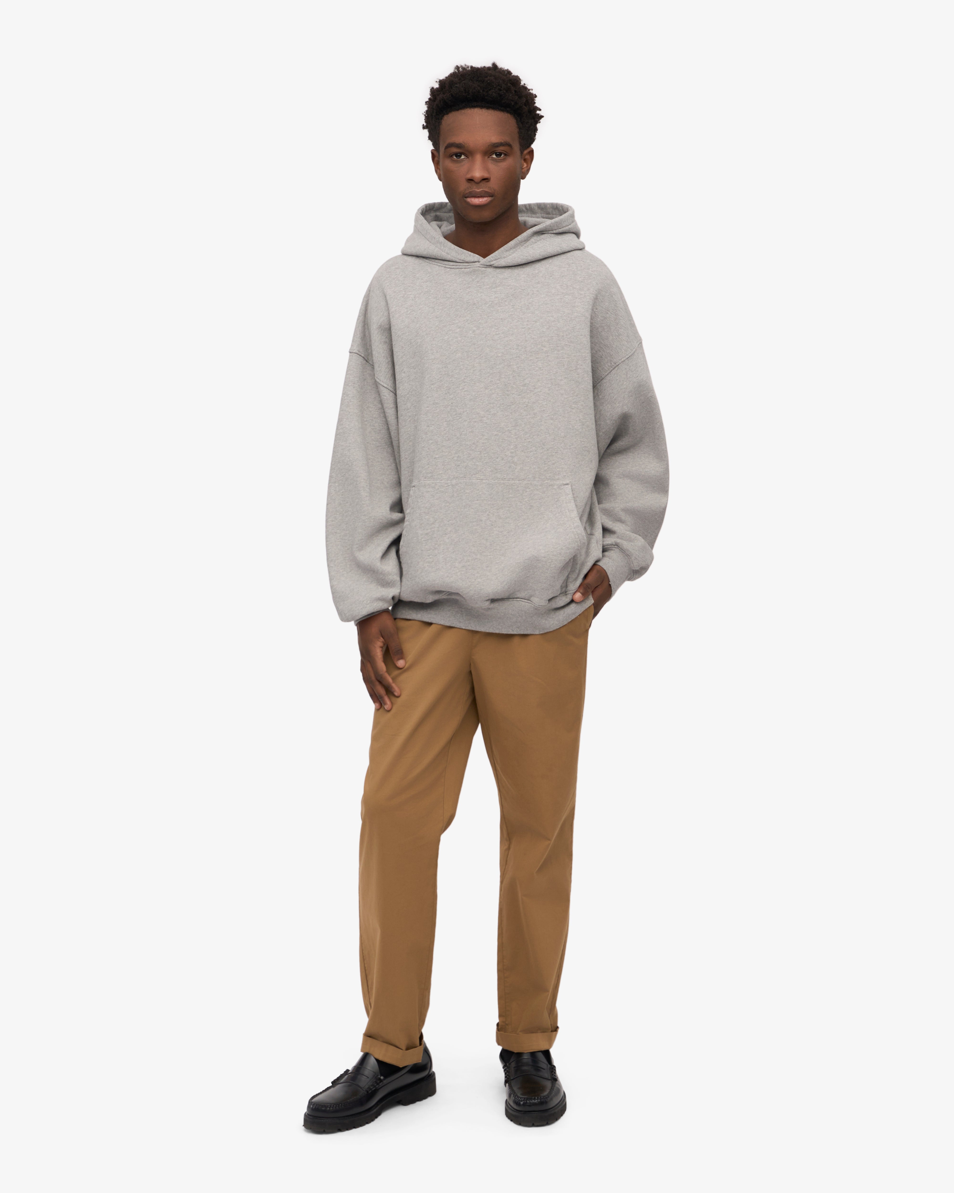 Organic Oversized Hoodie - Heather Grey | Soft & Comfortable Pullover for Men & Women | Perfect for Casual Wear, Lounging & Outdoor Activities