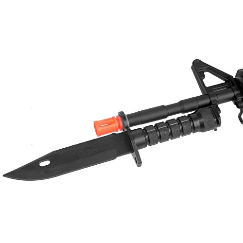 Lancer Tactical M9 Rubber Knife with Sheath - Airsoft Training & Martial Arts for Combat Practice