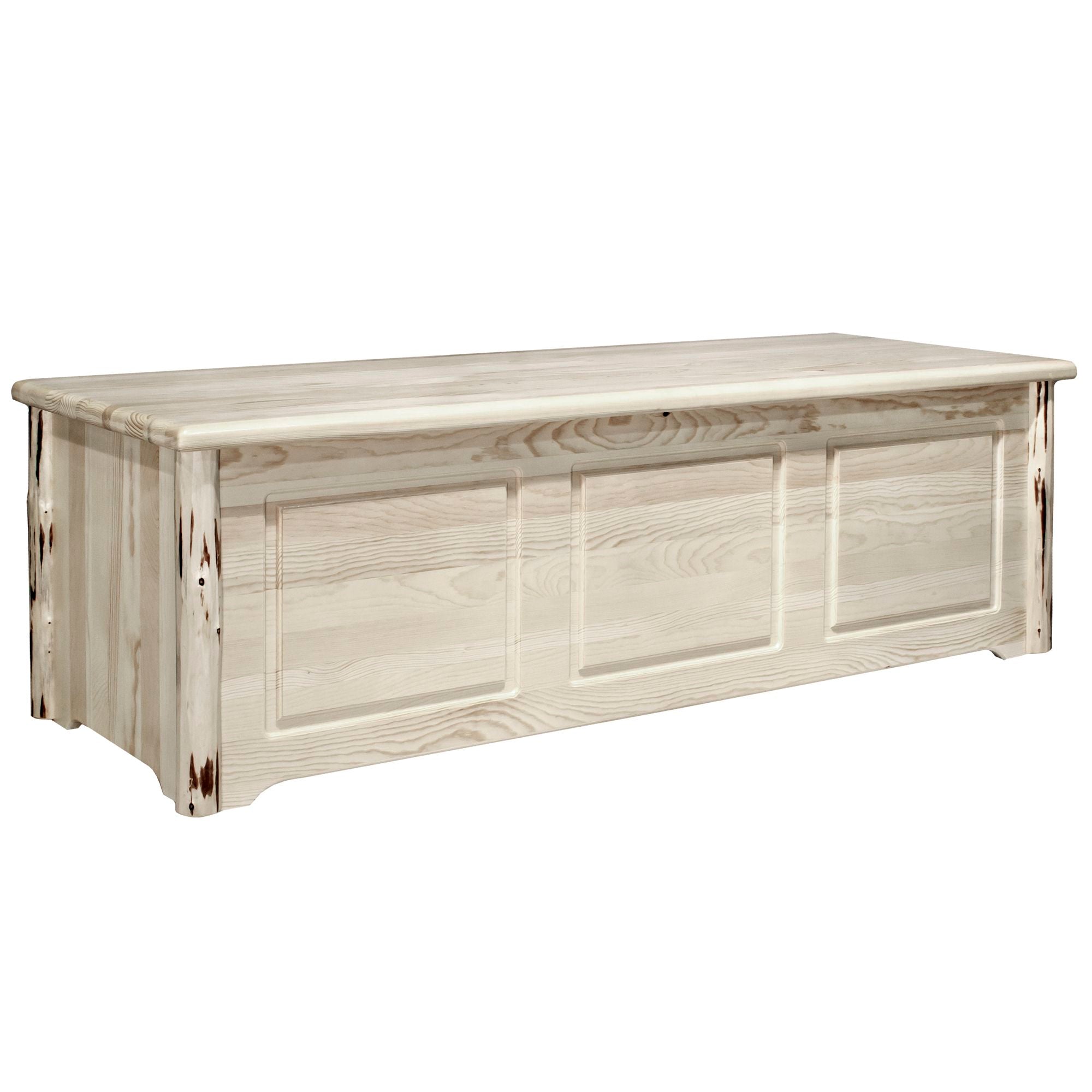 Montana Blanket Chest - Rustic Wood Storage Trunk for Blankets, Linens & Seasonal Items | Perfect for Bedroom, Living Room & Cabin Decor
