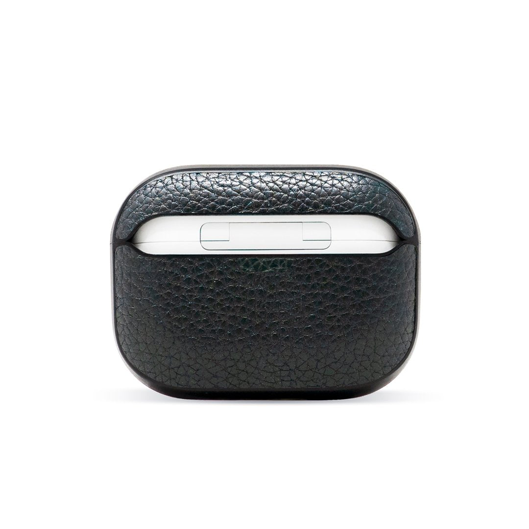 Premium Black Leather AirPods Pro Case - Shockproof Protective Cover with Keychain for Apple AirPods Pro 1st/2nd Gen - Perfect for Travel, Workout & Everyday Use
