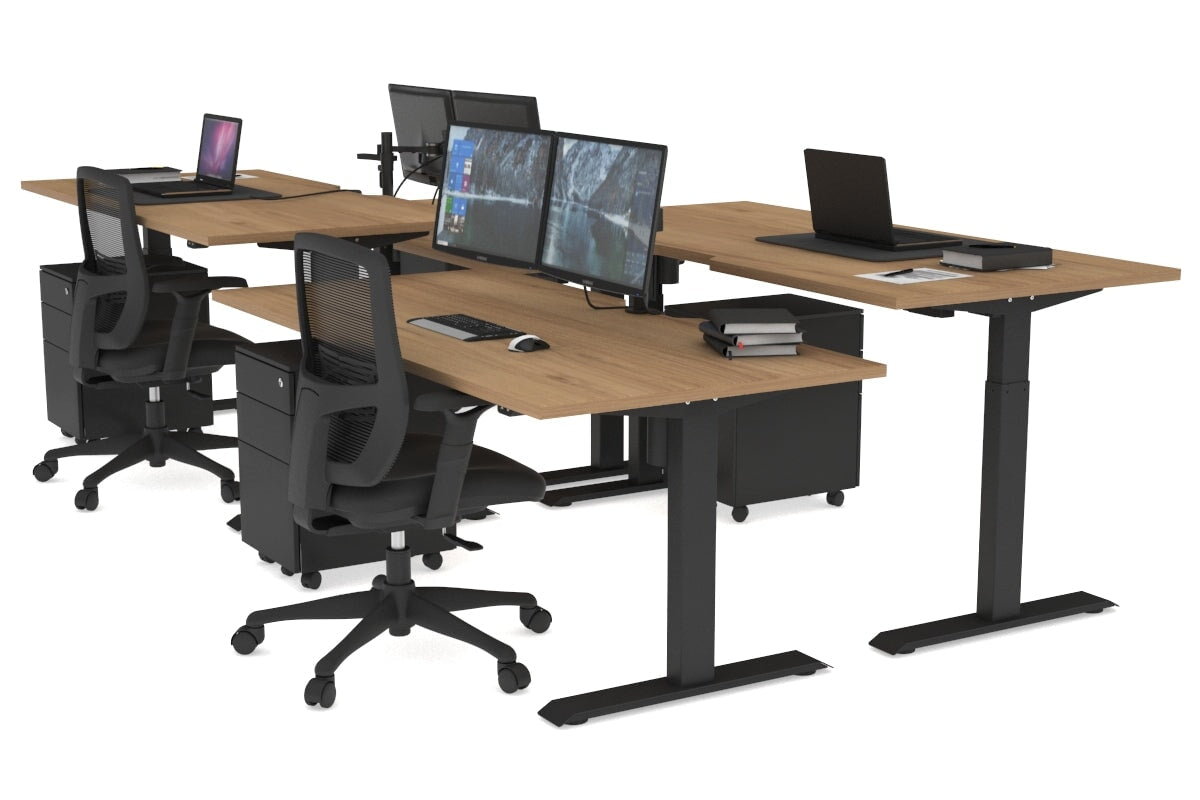 Adjustable Height 4-Person Workbench - 1200L x 800W with Cable Management | Perfect for Office, Workshop & Garage Workspaces