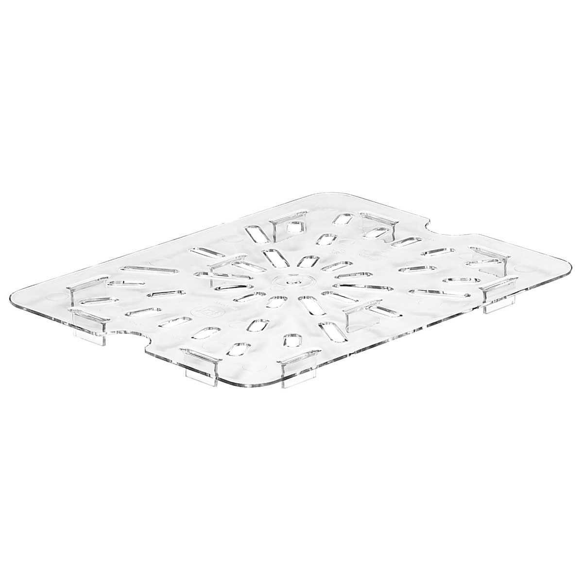 Cambro 20CWD135 Camwear 1/2 Size Clear Drain Shelf - Durable Food Storage Container for Commercial Kitchens, Restaurants & Catering Services