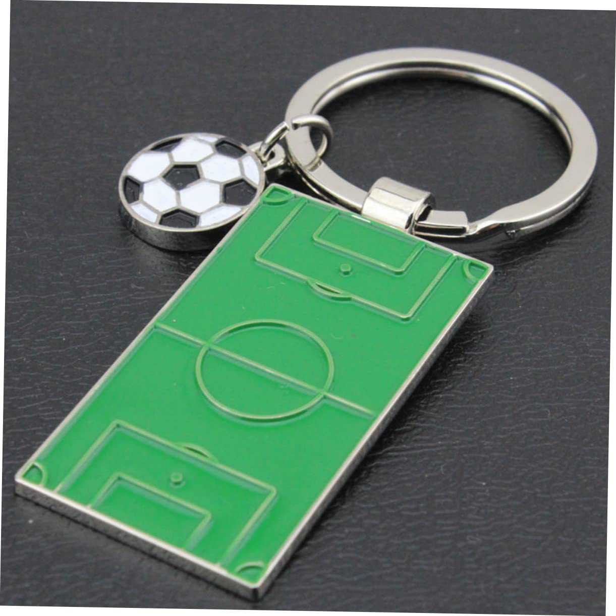 GAROZATION 2-Pack Mini Football Field Keychain - Zinc Alloy Sports Pendant for Keys, Backpacks & Gifts - Perfect for Football Fans, Players & Coaches - Great for Game Day, Fan Gear & Team Spirit