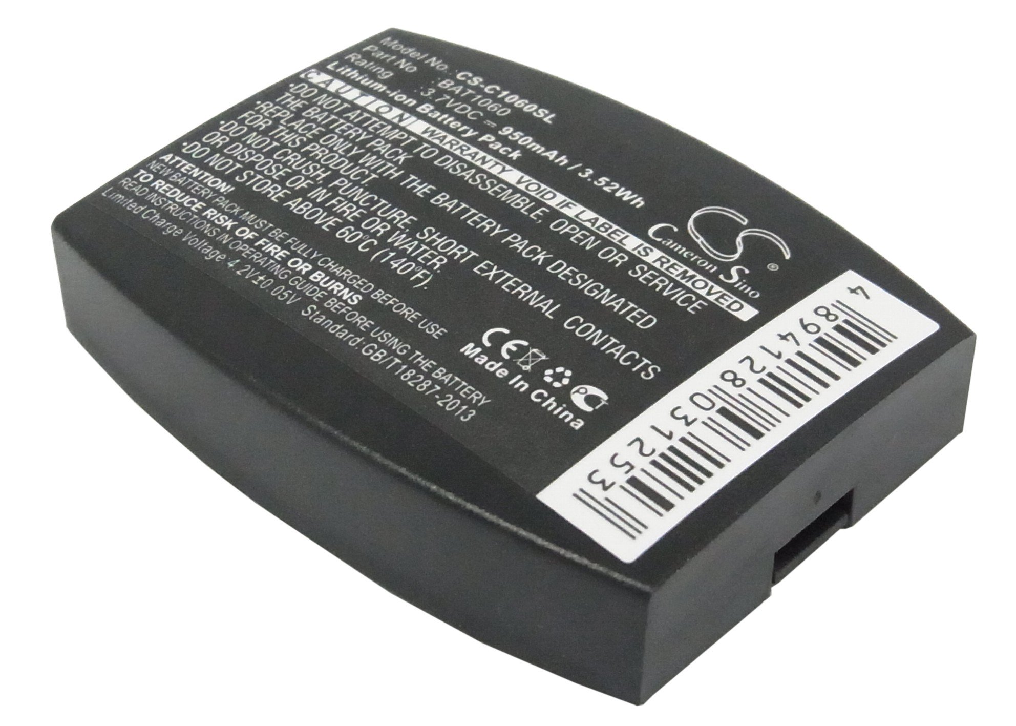 950mAh Replacement Battery for 3M C1060 Wireless Intercom RF1060 T-1 Drive-Thru Headsets XT-1 - Compatible with BAT1060 XT-1 CP-SN3M - Perfect for Restaurant Drive-Thru & Fast Food Communication Systems