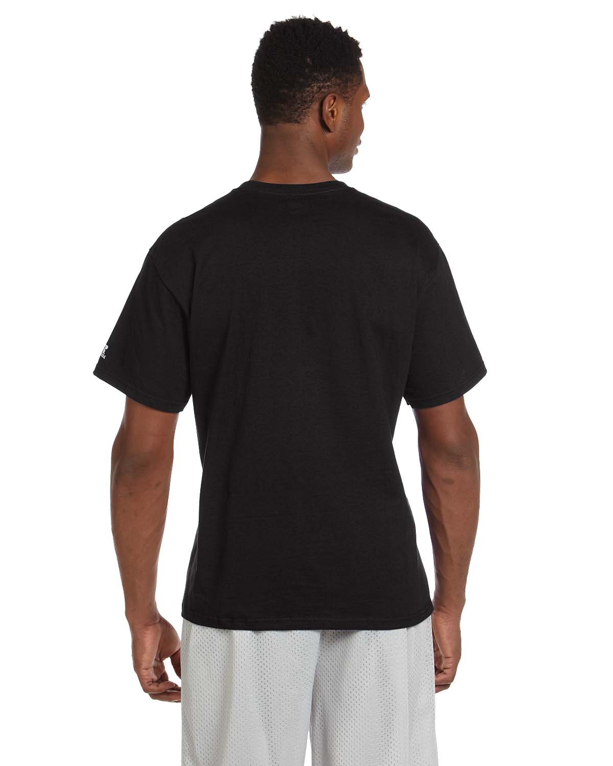 Russell Athletic Men's Basic Cotton T-Shirts - Soft Breathable Crew Neck Tees for Casual Wear & Gym Workouts | Pack of 3 Comfortable Everyday Shirts