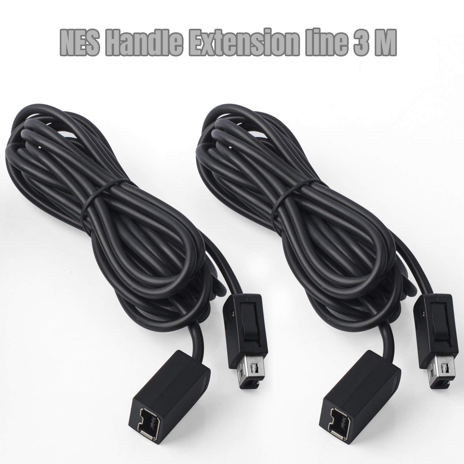 2-Pack 10Ft SNES Classic Controller Extension Cable for Super Nintendo & NES Classic Edition, Mini Versions (2016/2017) & Wii U - Perfect for Gaming Setups & Multiplayer Sessions
