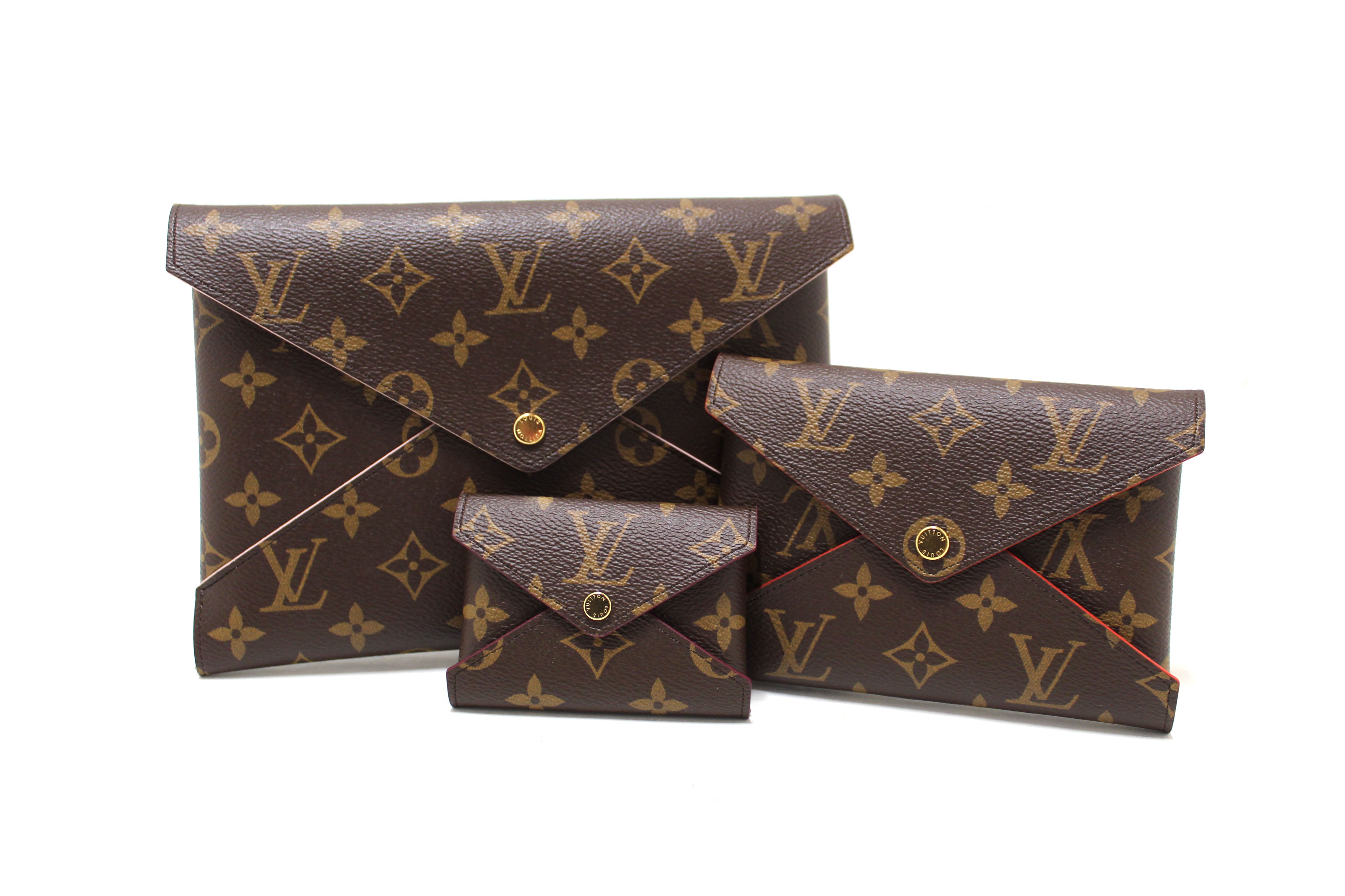 Authentic Louis Vuitton Monogram Kirigami Pochette Set - 3-Piece Luxury Card Holder & Pouch Organizer for Women | Perfect for Travel, Everyday Essentials & Gift Giving