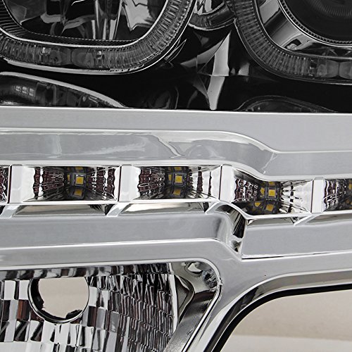 AKKON Clear Halo Projector LED Headlights for Ford F150 - DRL SMD Lights Pair (Driver & Passenger Side) - Upgrade Your Truck's Style & Night Visibility