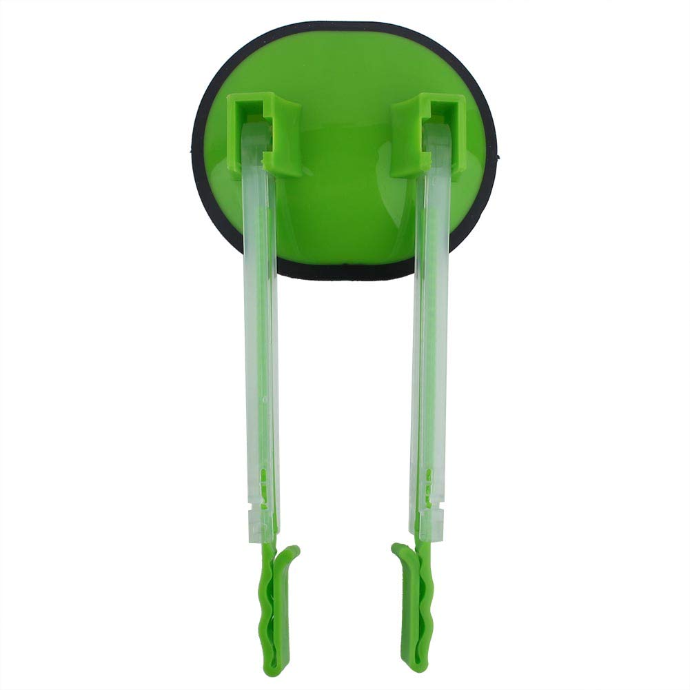 Adjustable Hands-Free Baggy Rack Clip - Kitchen Food Storage Bag Opener Holder with Non-Slip Rubber Base (Green) | Perfect for Meal Prep, Snack Storage & Pantry Organization