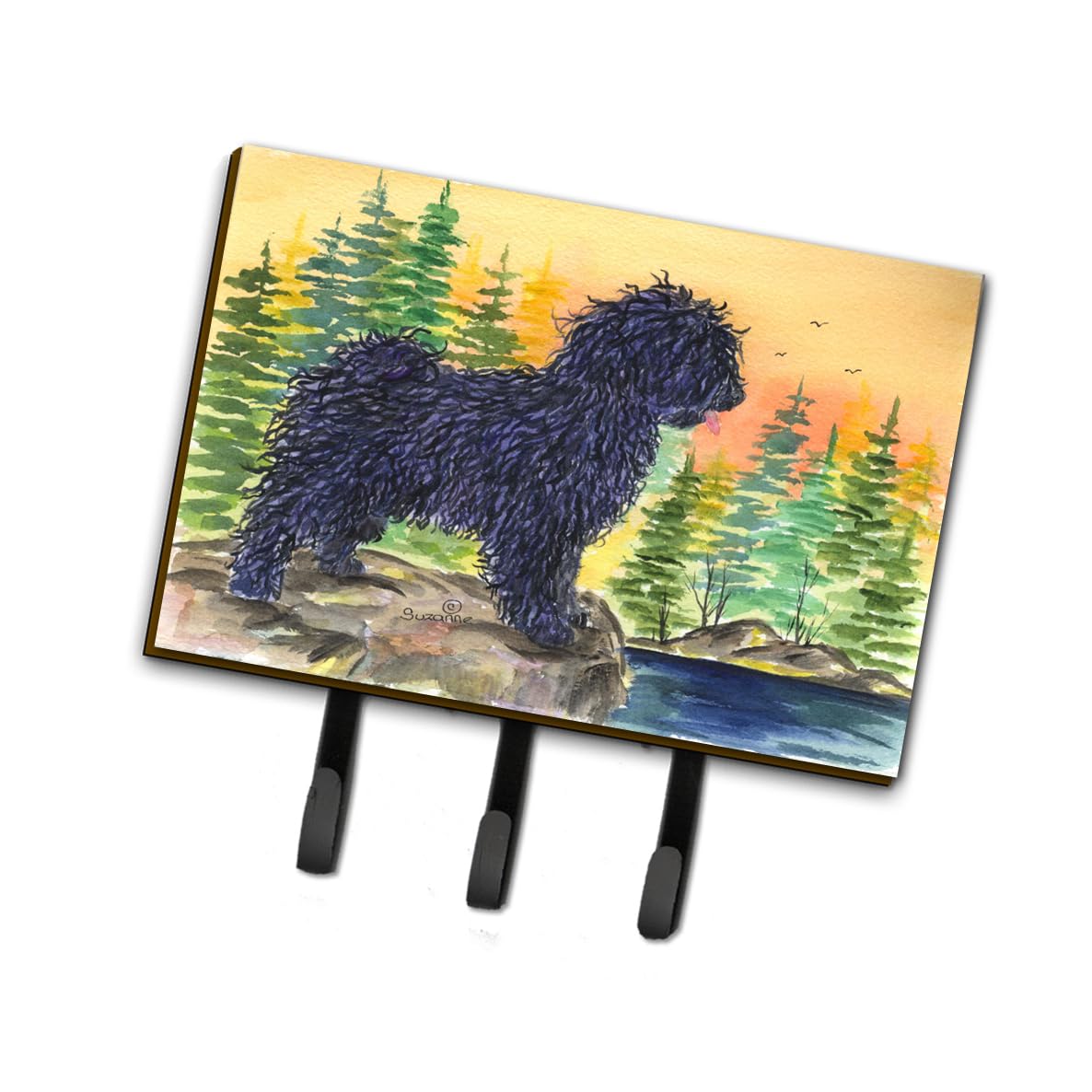 Caroline's Treasures SS8347TH68 Puli Wall Hook Organizer - Key Holder, Coat Rack, Leash Hanger for Entryway, Kitchen & Bathroom | Perfect for Keys, Towels, Aprons & Dog Leashes