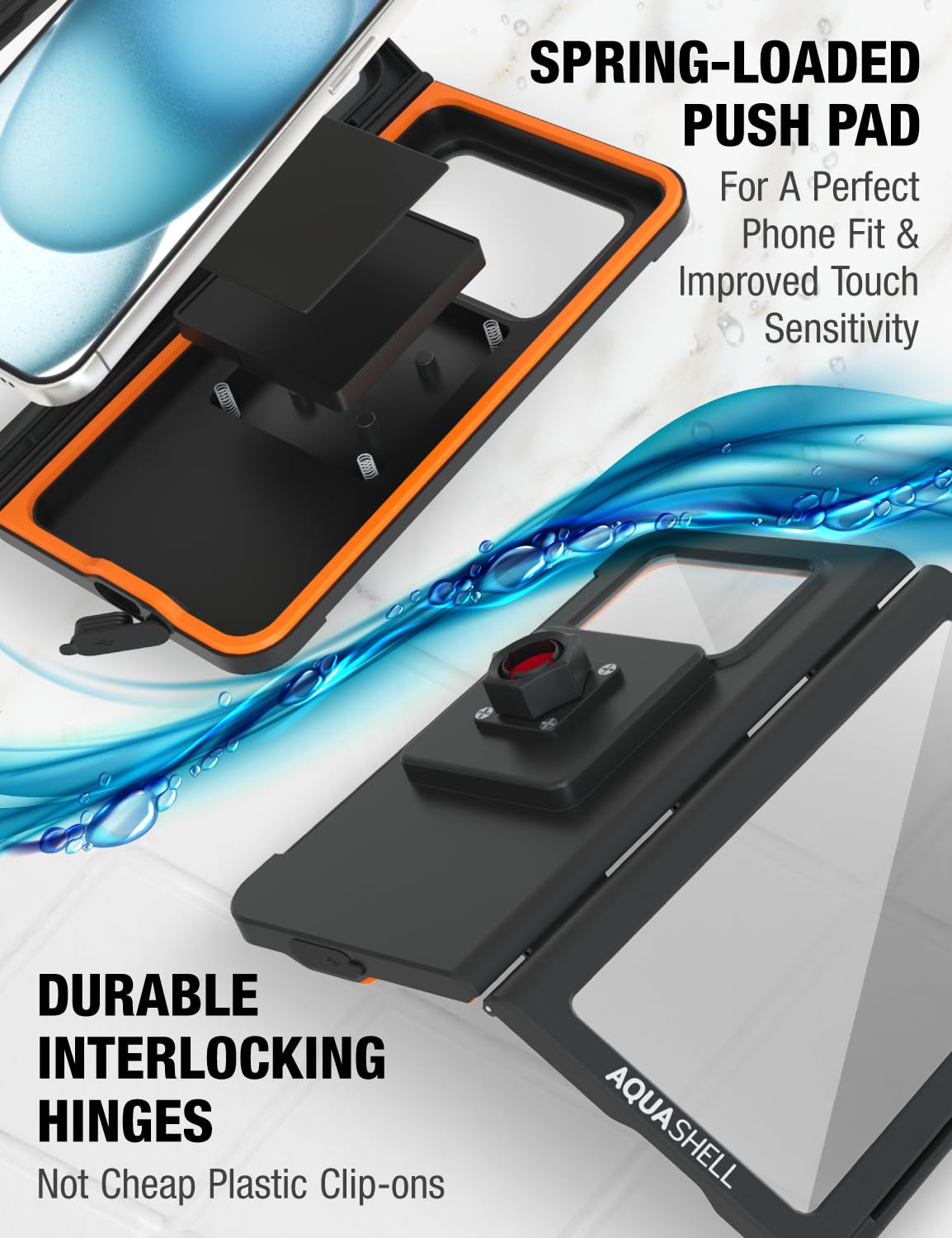 Waterproof Shower Phone Holder - Adjustable, Rotatable, Reusable Suction Cup Stand for iPhone, Samsung & 4-7