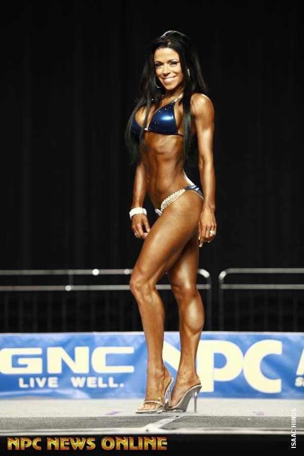 CS001 Rhinestone Swag Side Chain Bikini Competition Posing Suit - Glamorous Women's Swimwear for Bodybuilding, Fitness Shows & Beach Vacations