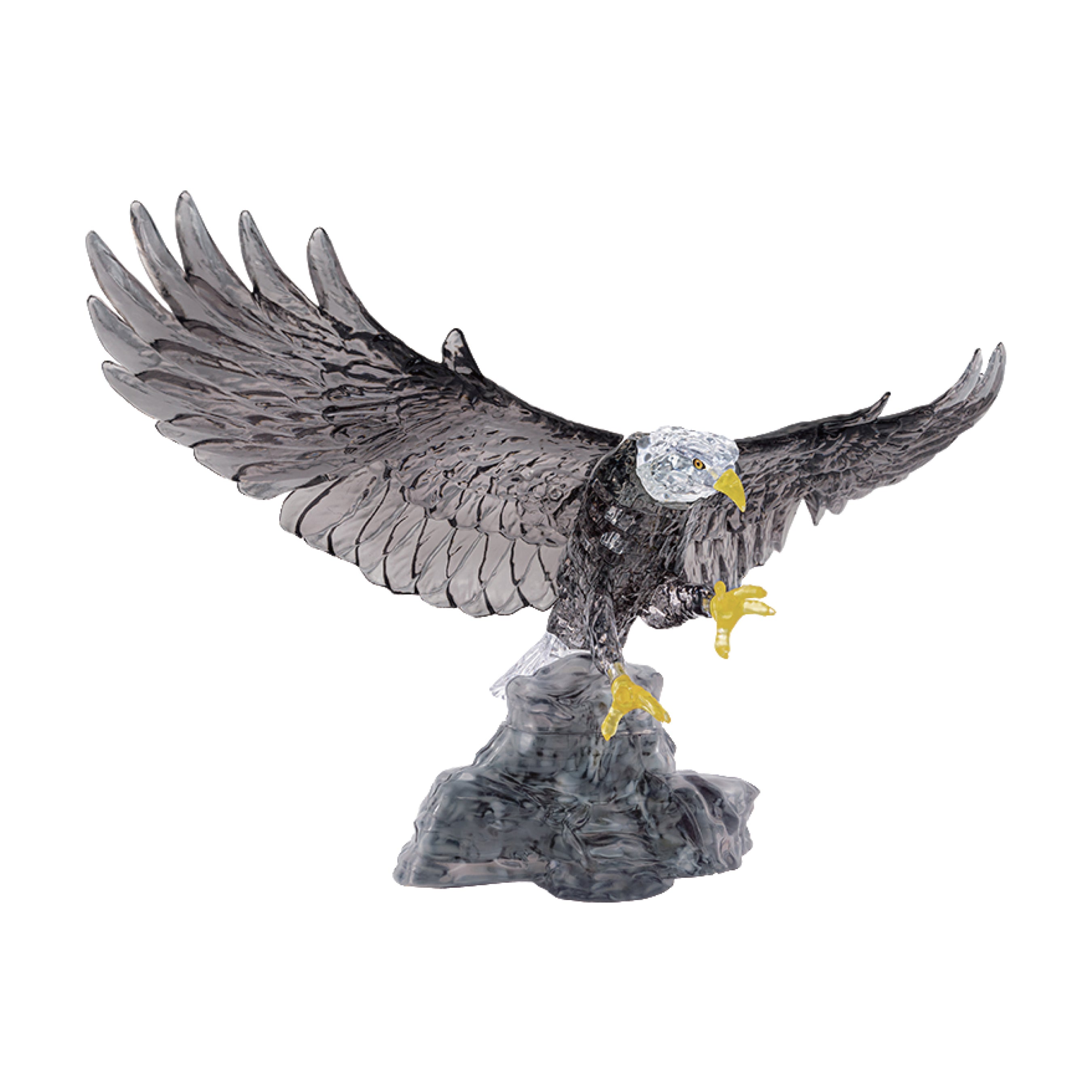 BePuzzled Majestic Eagle 3D Crystal Puzzle - 62 Piece Brain Teaser for Adults & Teens - Perfect for Home Decor, Gift Giving & STEM Learning Activities
