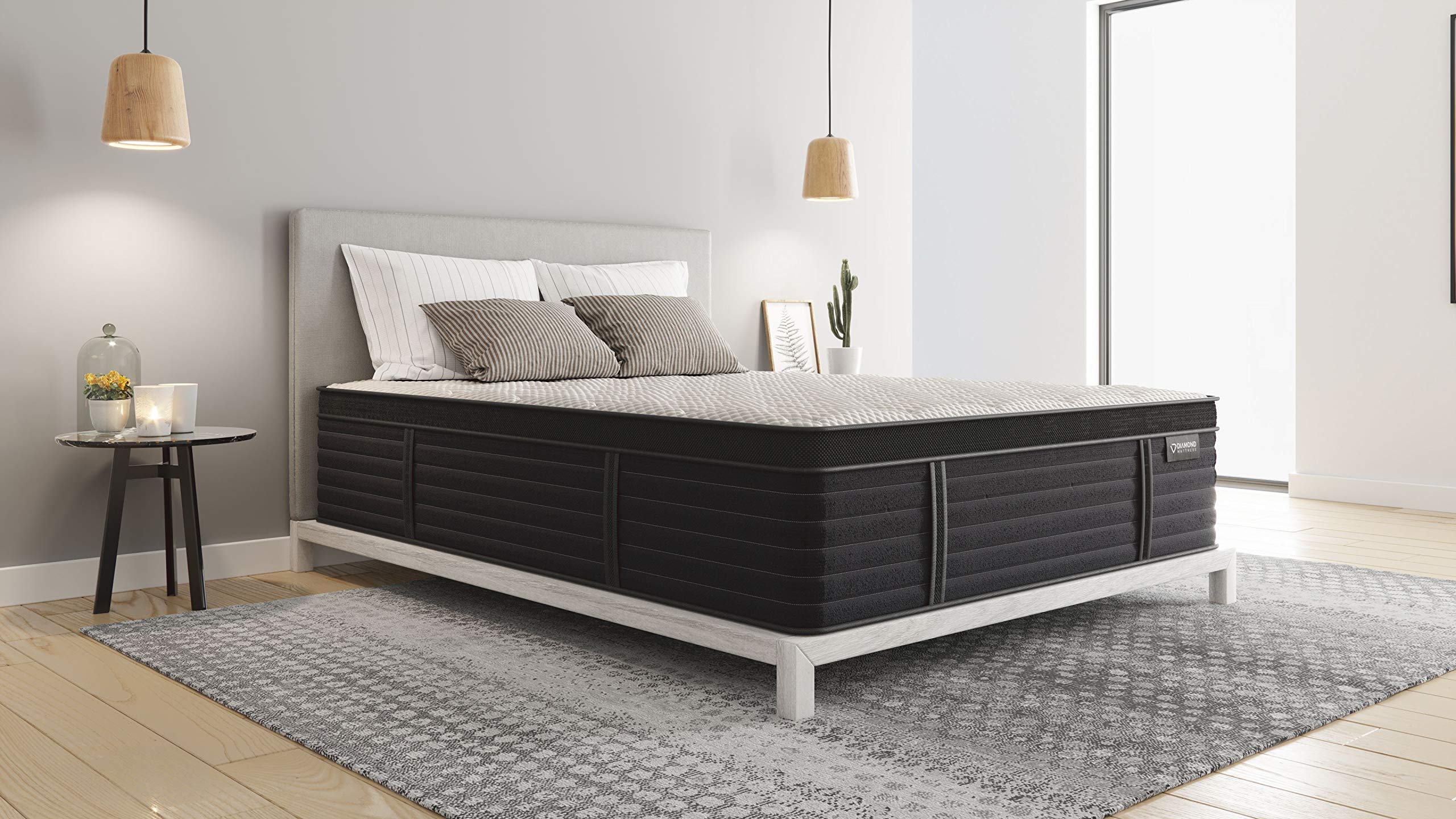 DreamSuite Cool Latex Hybrid EuroTop Mattress 14.5-inch Medium Firmness - California King Size | Breathable & Pressure Relief | Perfect for Hot Sleepers & Back Pain Relief