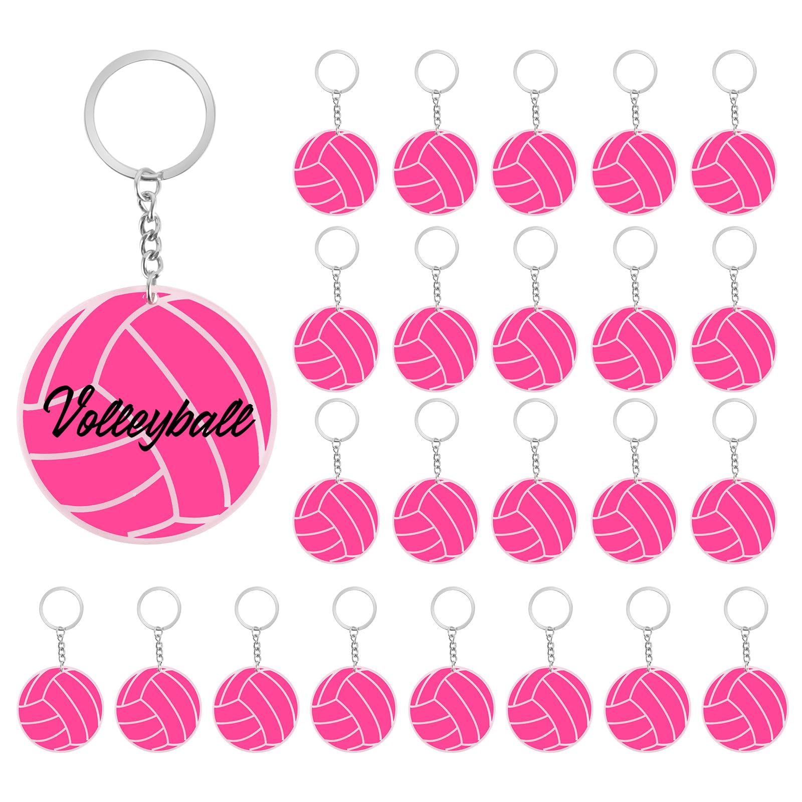 12 Pack Volleyball Keychains - Bulk Purple Volleyball Gifts for Team Players, Teen Girls & Sports Fans | Perfect for Team Gifts, Player Appreciation, Sports Events & Volleyball Enthusiasts
