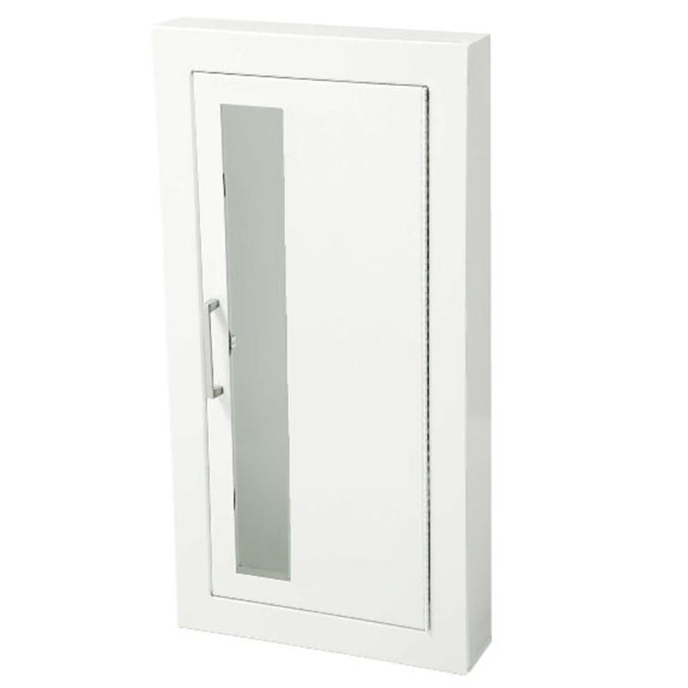 JL Industries 1016V10FX2 Ambassador Fire Extinguisher Cabinet - Vertical Duo Panel with Pull Handle, Fire Rated for Commercial & Industrial Safety Use
