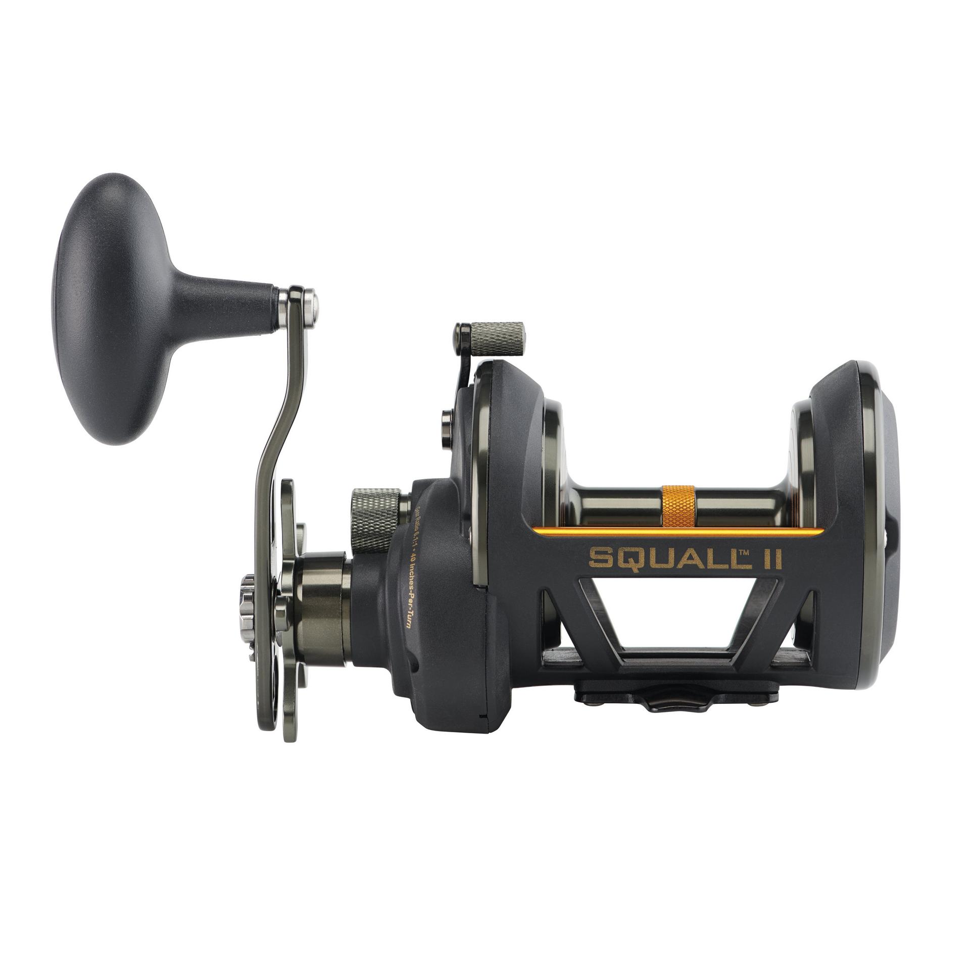 Squall® II Star Drag Conventional Fishing Reel - Saltwater & Freshwater Spinning Reel for Surf Casting, Trolling, and Offshore Fishing