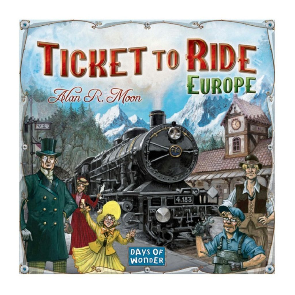 Ticket to Ride: Europe Board Game by Days of Wonder | 2-5 Players | Family Board Game (30-60 Min Playtime) | English Version | Perfect for Family Game Night & Kids Ages 8+ | Strategy Game for Train Enthusiasts & Travel Lovers