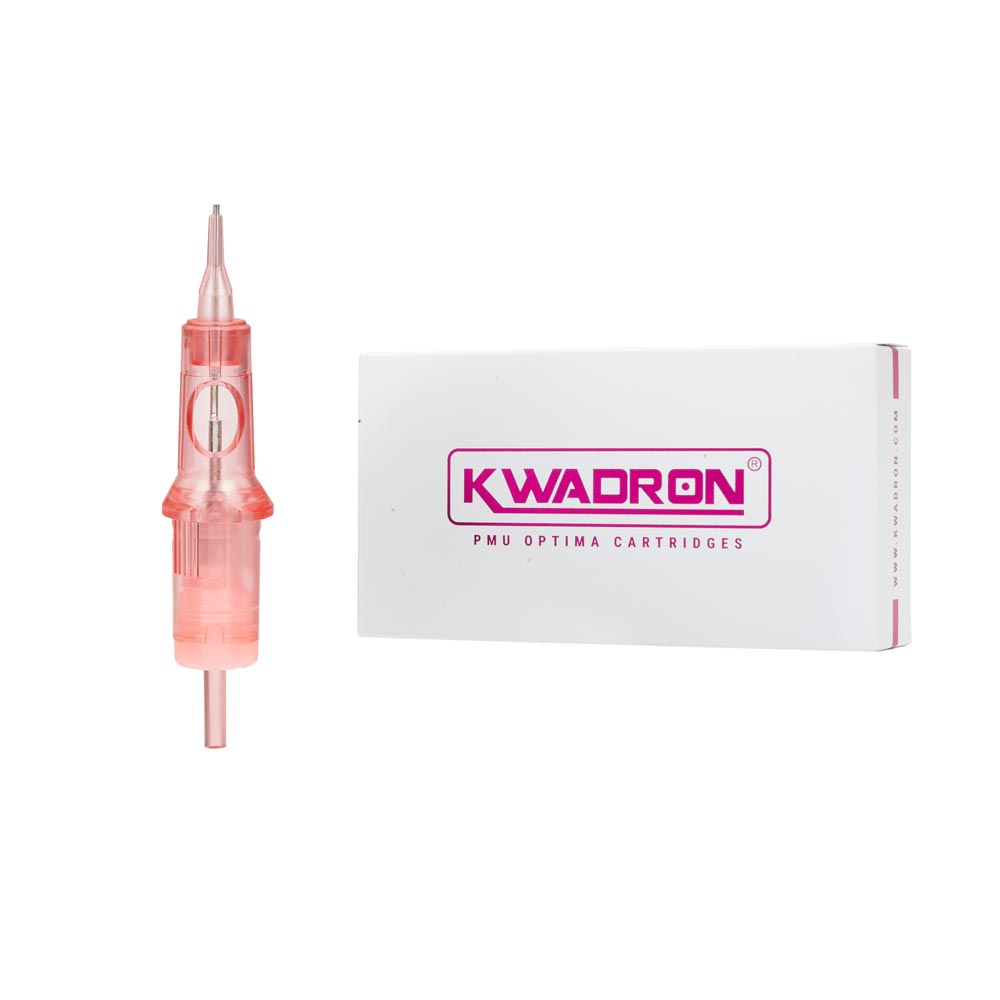 Kwadron Optima PMU Cartridge 9 Mag Shader - 0.30mm Needle Point Taper for Permanent Makeup - Professional Tattoo Machine Cartridges for Eyebrows, Eyeliner & Lip Blushing (30/9MGPT OPT)