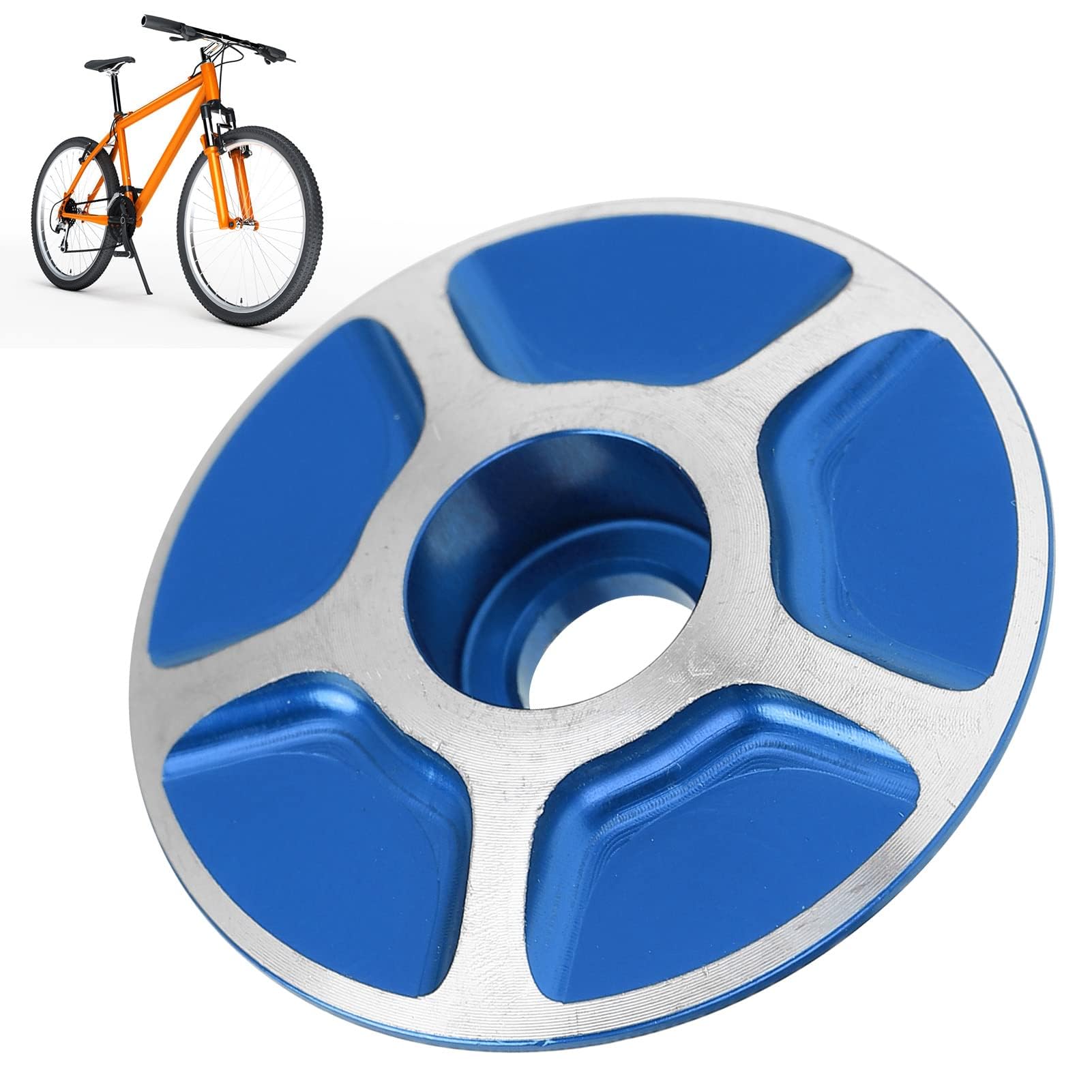 Premium Aluminum Alloy Bike Headset Top Cap - Durable Mountain Bicycle Stem Cover for Front Fork Protection | Perfect for MTB, Road & Hybrid Bikes | Cycling Accessories & Bike Maintenance