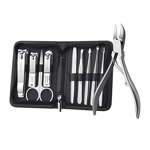 YZERTLH 11Pcs Professional Stainless Steel Nail Clipper Set - Manicure & Pedicure Kit with Nail Scissors for Home, Salon & Travel Grooming Essentials