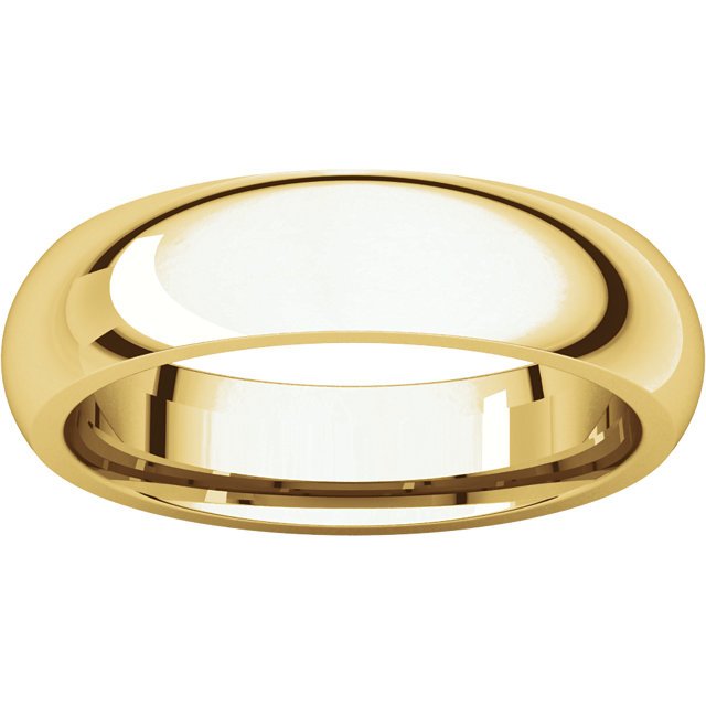 14K Gold 5mm Comfort Fit Wedding Band for Women - Elegant & Durable Ring for Engagement, Anniversary & Everyday Wear