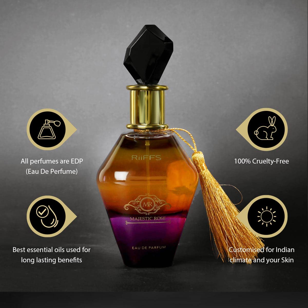 Majestic Rose Perfume for Women - Long Lasting Floral Fragrance with Natural Essential Oils | Romantic Date Night, Wedding & Special Occasion Gift