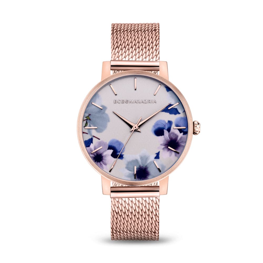 BCBGMAXAZRIA BAWLG2133203 Rose Gold Mesh Strap Women's Watch - Elegant & Stylish Timepiece for Everyday Wear, Office & Special Occasions