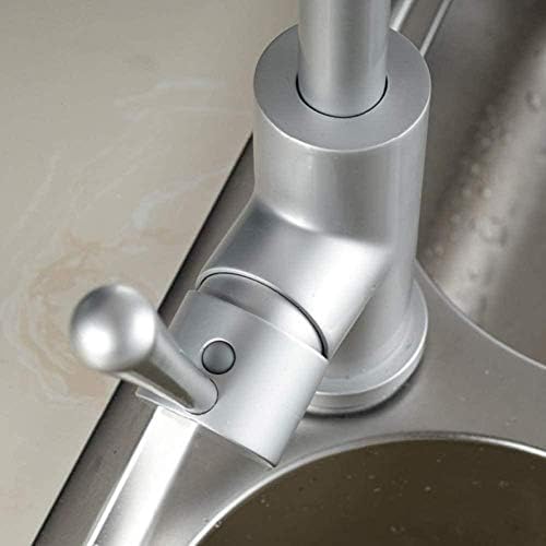 360° Swivel Kitchen Faucet - Space Aluminum Anodized Classic Basin Tap with Pull Down Sprayer | Perfect for Modern Farmhouse, RV & Small Space Kitchens