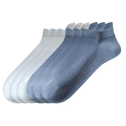 6 Pairs Light Gray*3+mid Blue*3