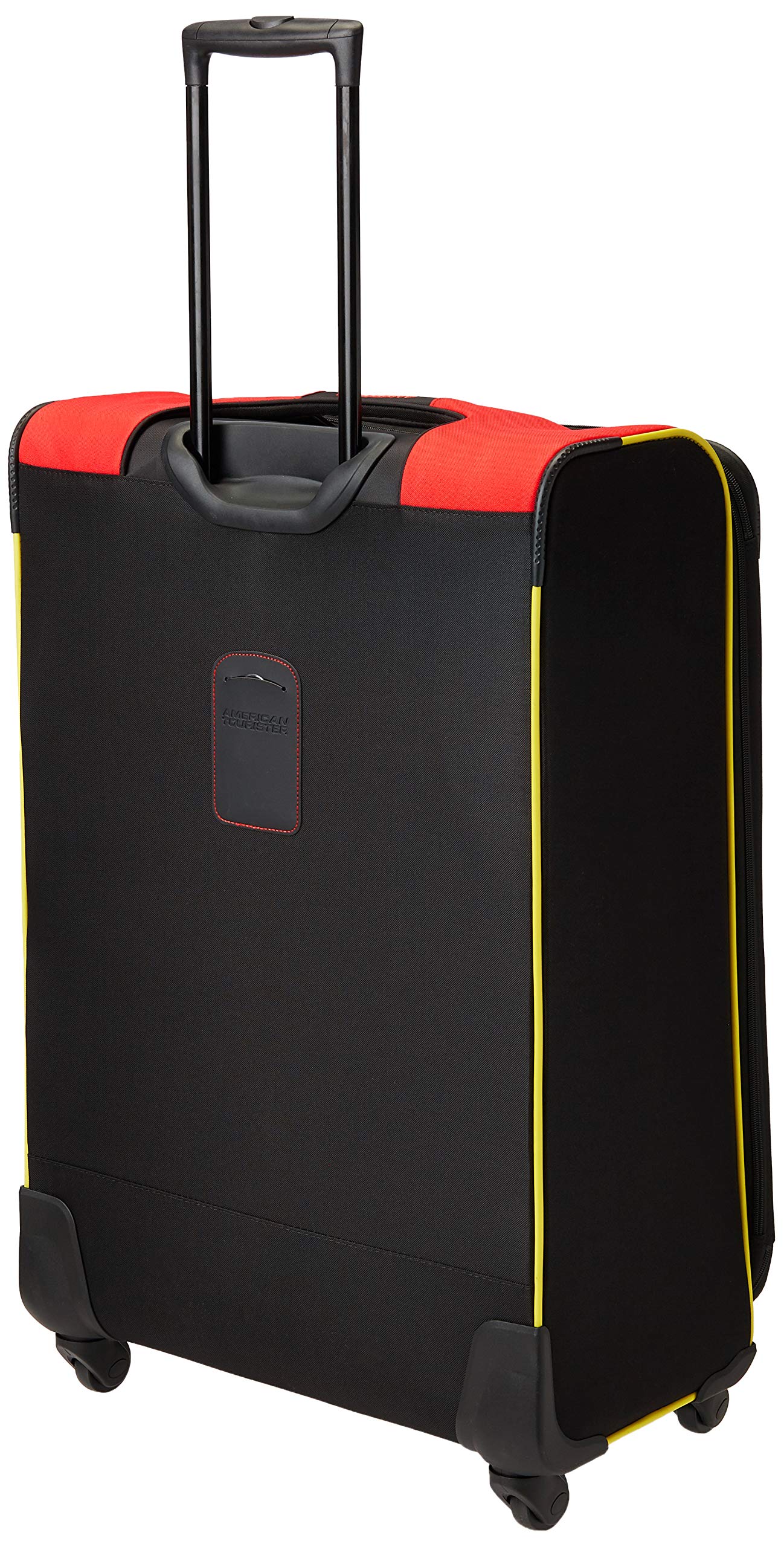 American Tourister Disney Softside Luggage with 360° Spinner Wheels - Mickey Mouse Design Large 28-Inch Checked Suitcase for Family Vacations, Business Trips & Air Travel