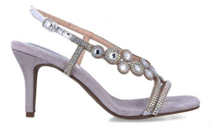 Stylish MENBUR Silver Embellished Strappy Sandals for Women - Elegant Gladiator Summer Shoes with Rhinestone Details - Perfect for Weddings, Parties & Beach Vacations