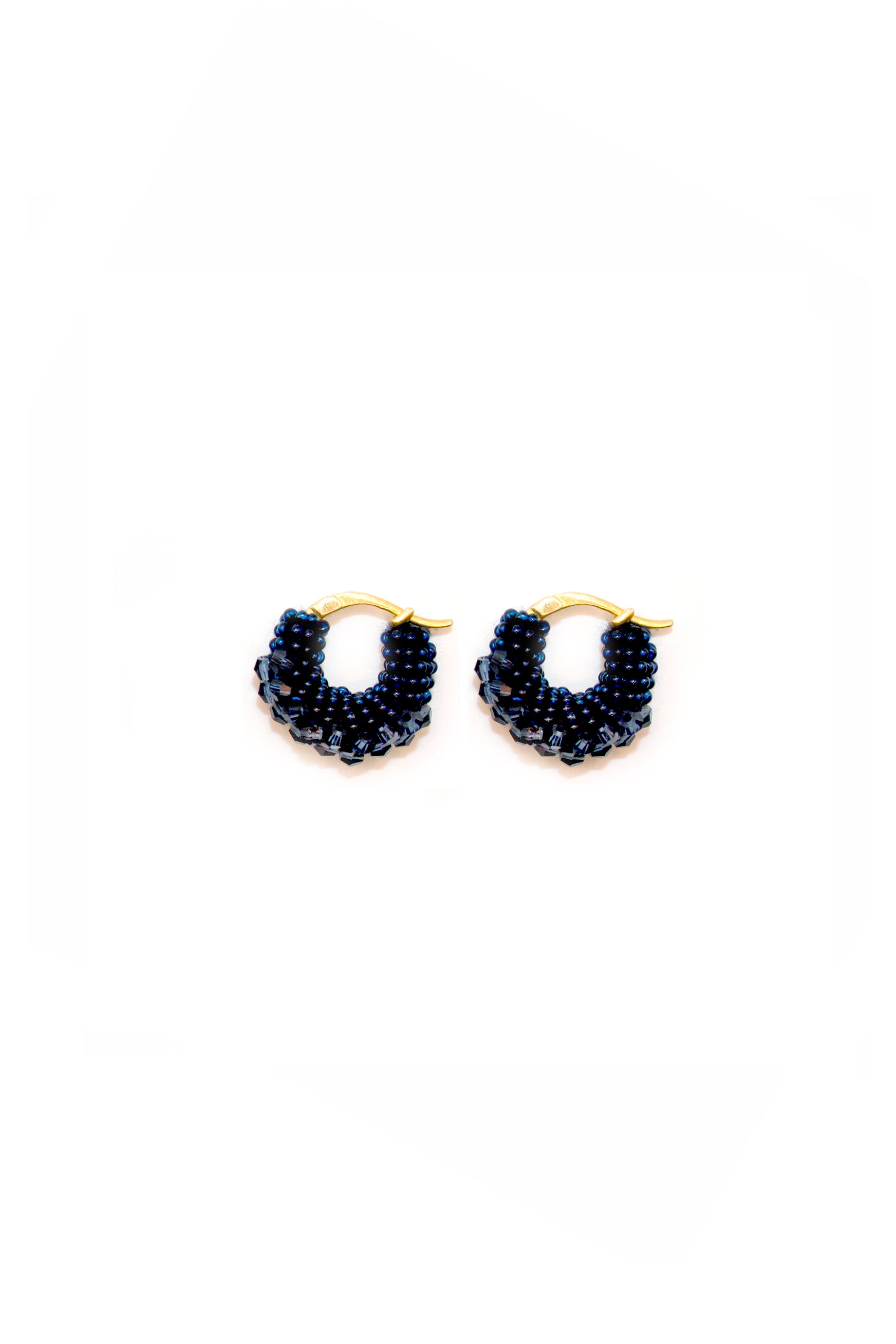 Kroon Mini Hoops Earrings for Women - Navy Blue Small Hoop Earrings for Everyday Wear | Perfect for Casual, Office & Date Night Outfits