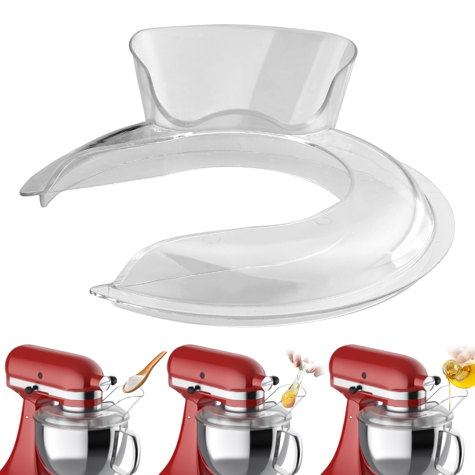 KitchenAid 4.5 & 5 Quart Pitcher Spout Cover - Clear Splash Guard for Tilt-Head Blenders - Perfect Fit for Stainless Steel Pitchers - Ideal for Smoothies, Soups & Sauces