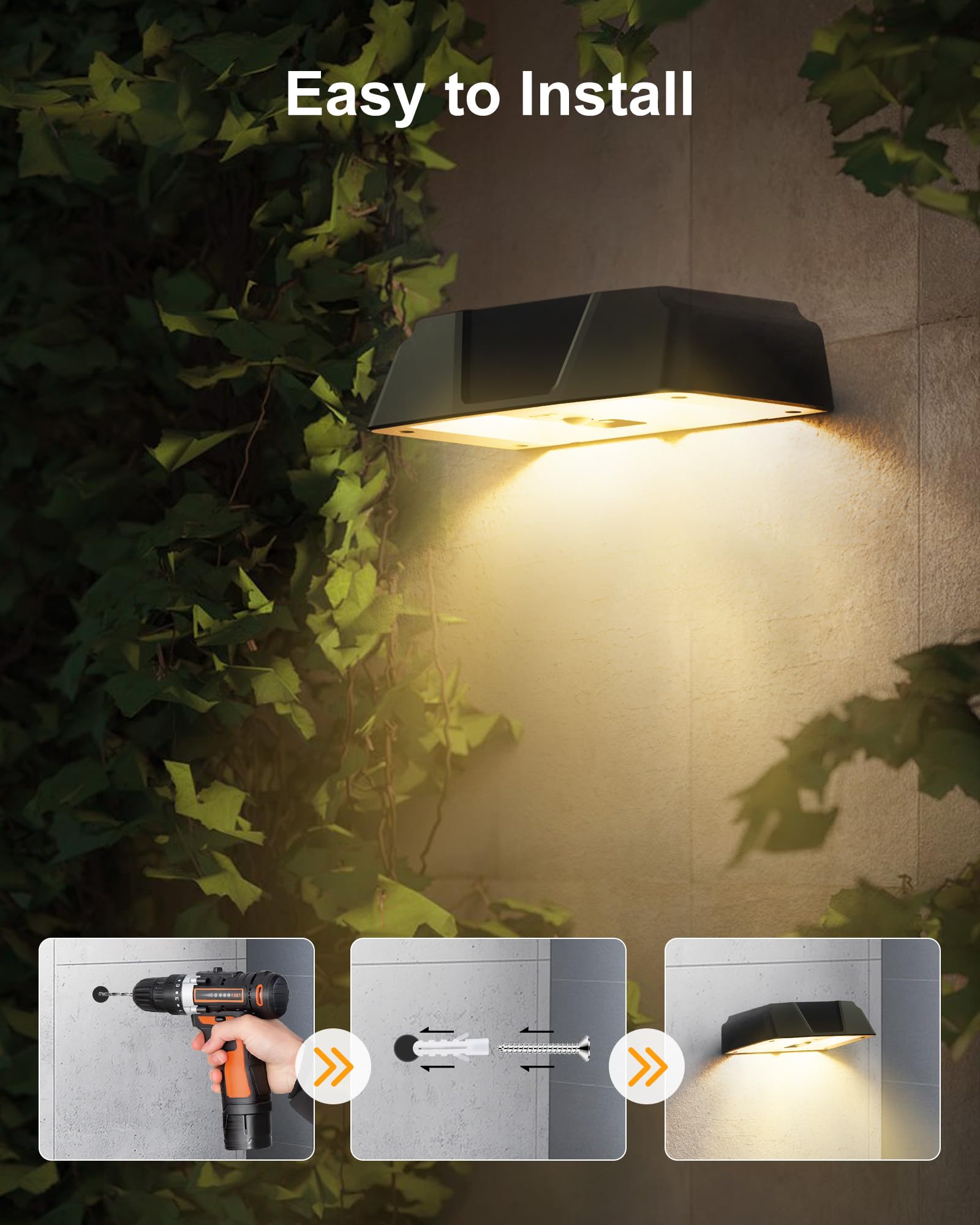 Brightown 6 Pack Solar Fence Lights Outdoor - Waterproof Deck Lights with Warm White, Cool White & 7 RGB Colors, Fade/Jump Modes - Perfect for Yard, Garden, Pathway, and Patio Lighting