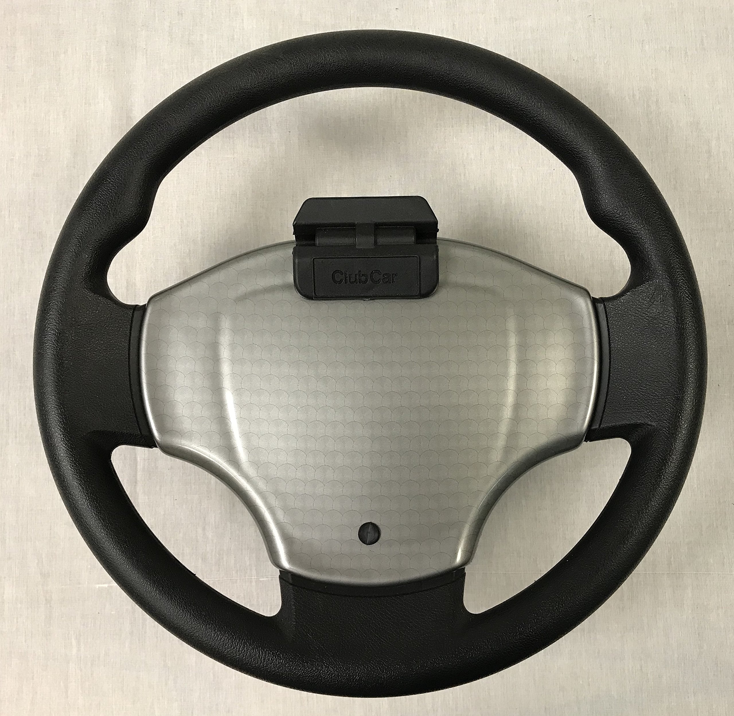 Premium Comfort Grip Steering Wheel Scorecard Cover - Titanium Finish for Club Car Precedent Golf Cart (Fits Comfort Grip Wheels Only) - Perfect for Golf Course Scorekeeping & Protection