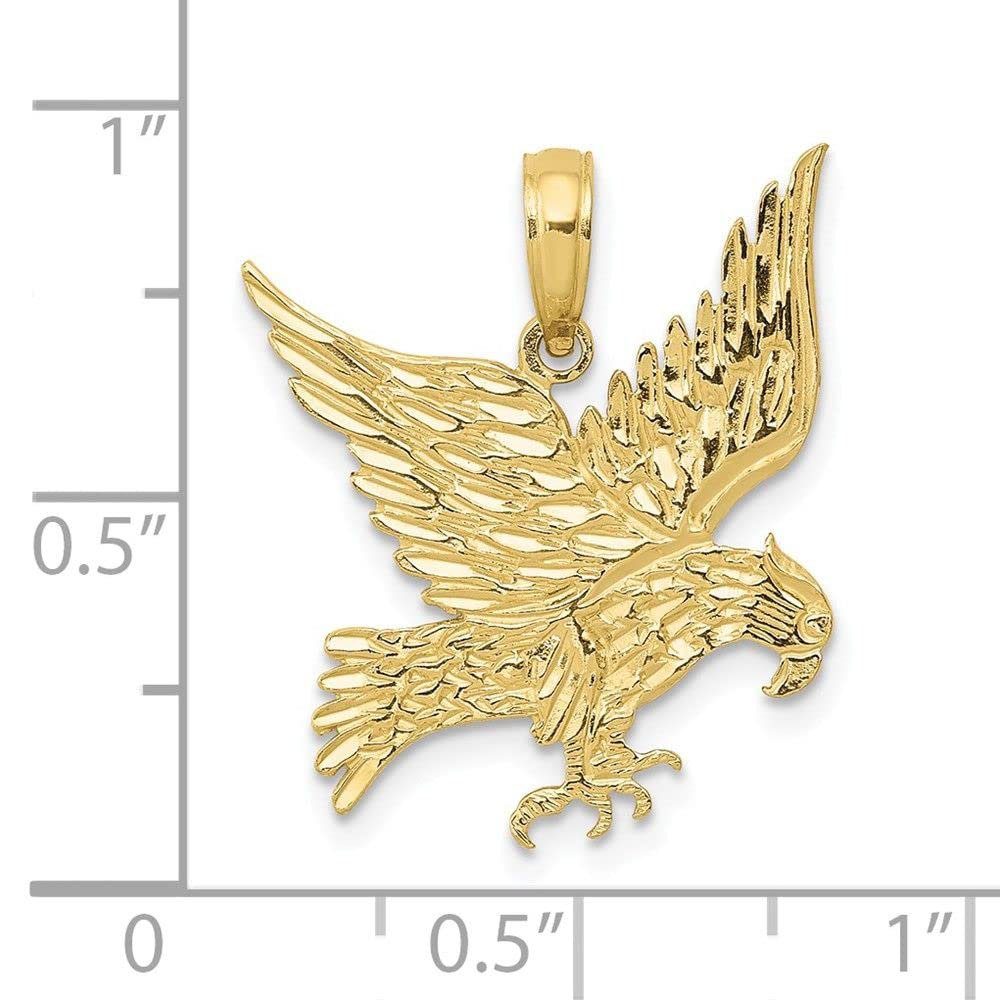 10K Yellow Gold Eagle Pendant Necklace for Men & Women - Elegant Jewelry Gift for Birthday, Anniversary & Special Occasions - Perfect for Everyday Wear & Fashion Statements