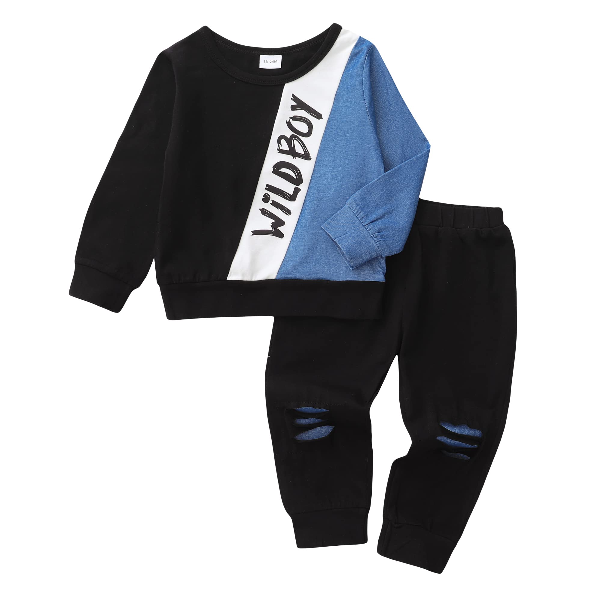 Toddler Boy Clothes Set - Long Sleeve Top & Pants for Fall Outfits | Playtime & School Wear