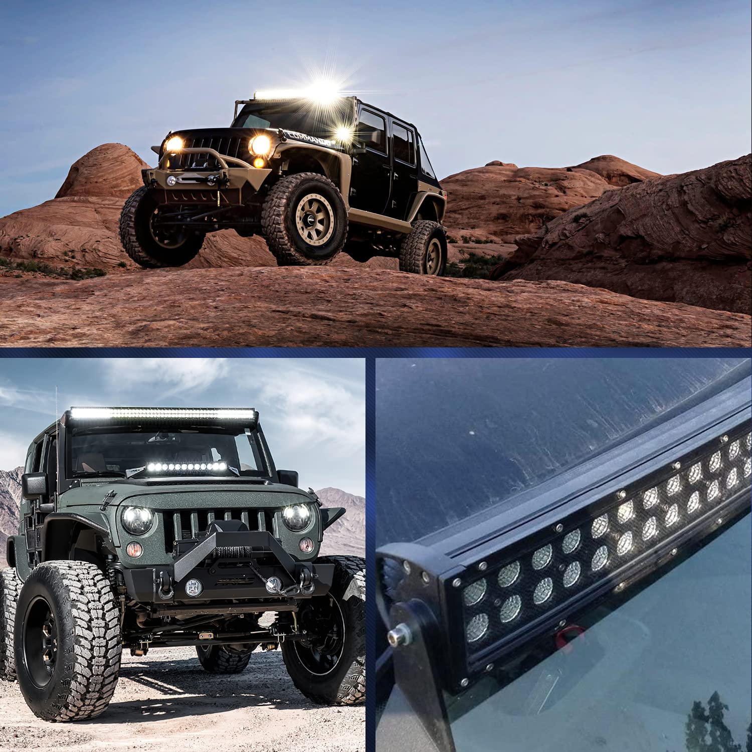 GOOACC 32-Inch 180W Curved LED Light Bar for Trucks - Off Road Driving Lights with Flood Spot Combo Beam, Heavy Duty 12V 5-Pin Rocker Switch & Wiring Harness Kit - Perfect for Night Off-Roading, Work Lighting & Truck Accessories - 2 Year Warranty