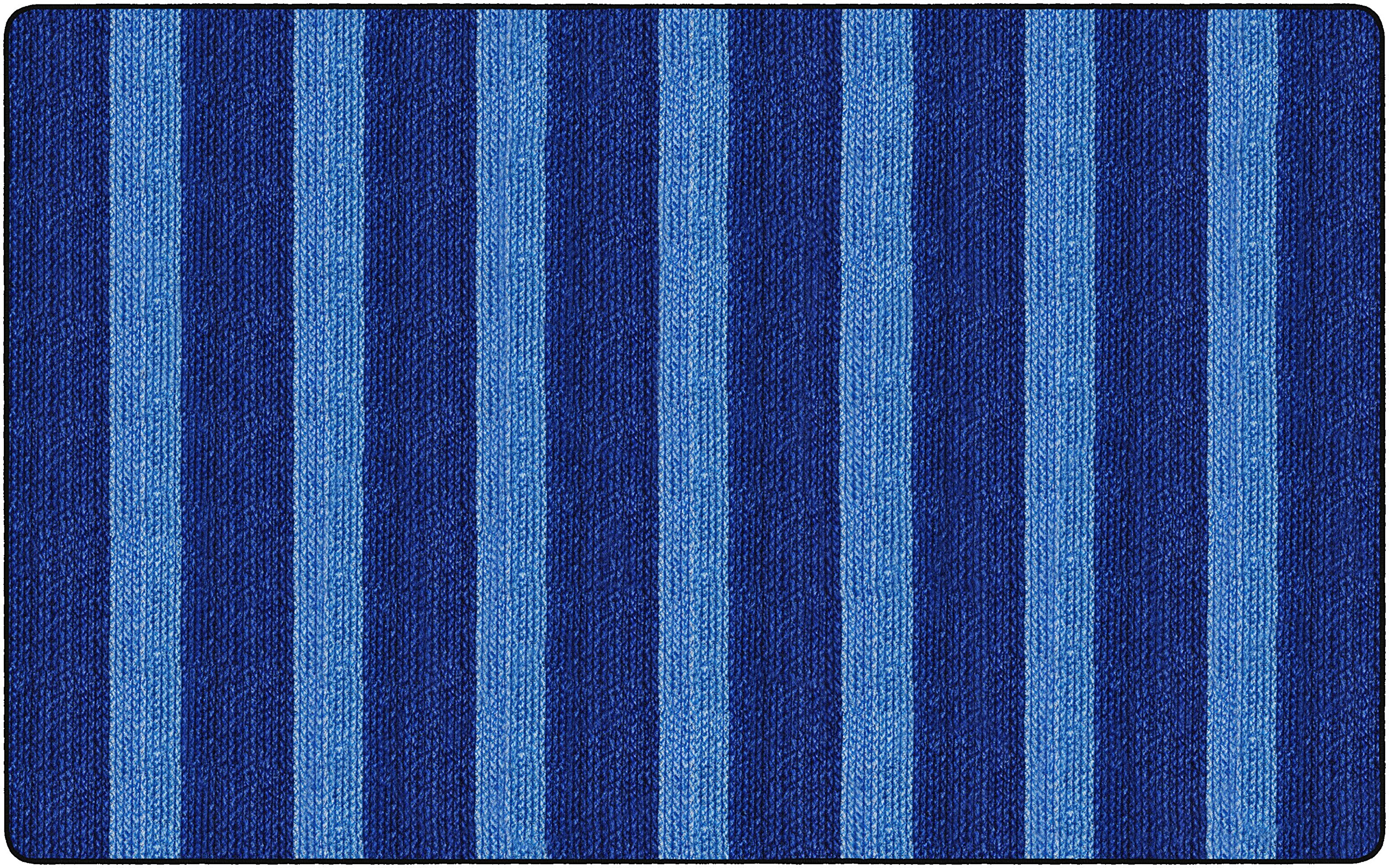Premium Basketweave Washable Striped Carpet Rug - 6' x 8'4