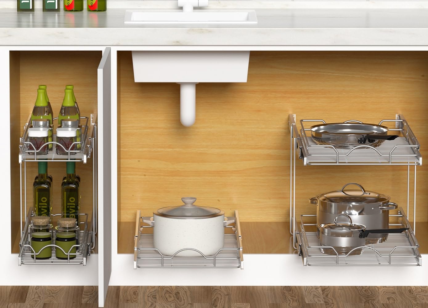 OCG Pull Out Cabinet Organizer 2 Pack - 18