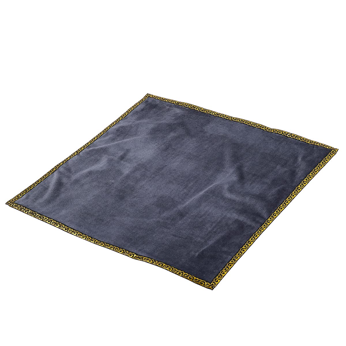 BLESSUME Tarot Reading Cloth - Premium Velvet Altar Table Cover for Wicca, Divination & Spiritual Practices with Free Tarot Pouch (Gray) - Perfect for Psychic Readings, Rituals & Sacred Spaces