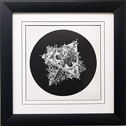 Double Planetoid Custom Framed Wall Art - 16.5x16.5 Inch Modern Space Decor - Perfect for Living Room, Bedroom & Office Decorations
