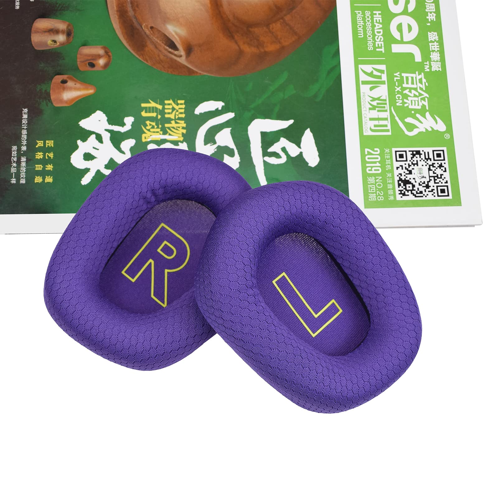 Logitech G733 Wireless Gaming Headset Replacement Ear Pads - Soft Fabric Cushions (Purple) for Comfort & Noise Isolation - Perfect for Gaming, Streaming & Long Wear Sessions