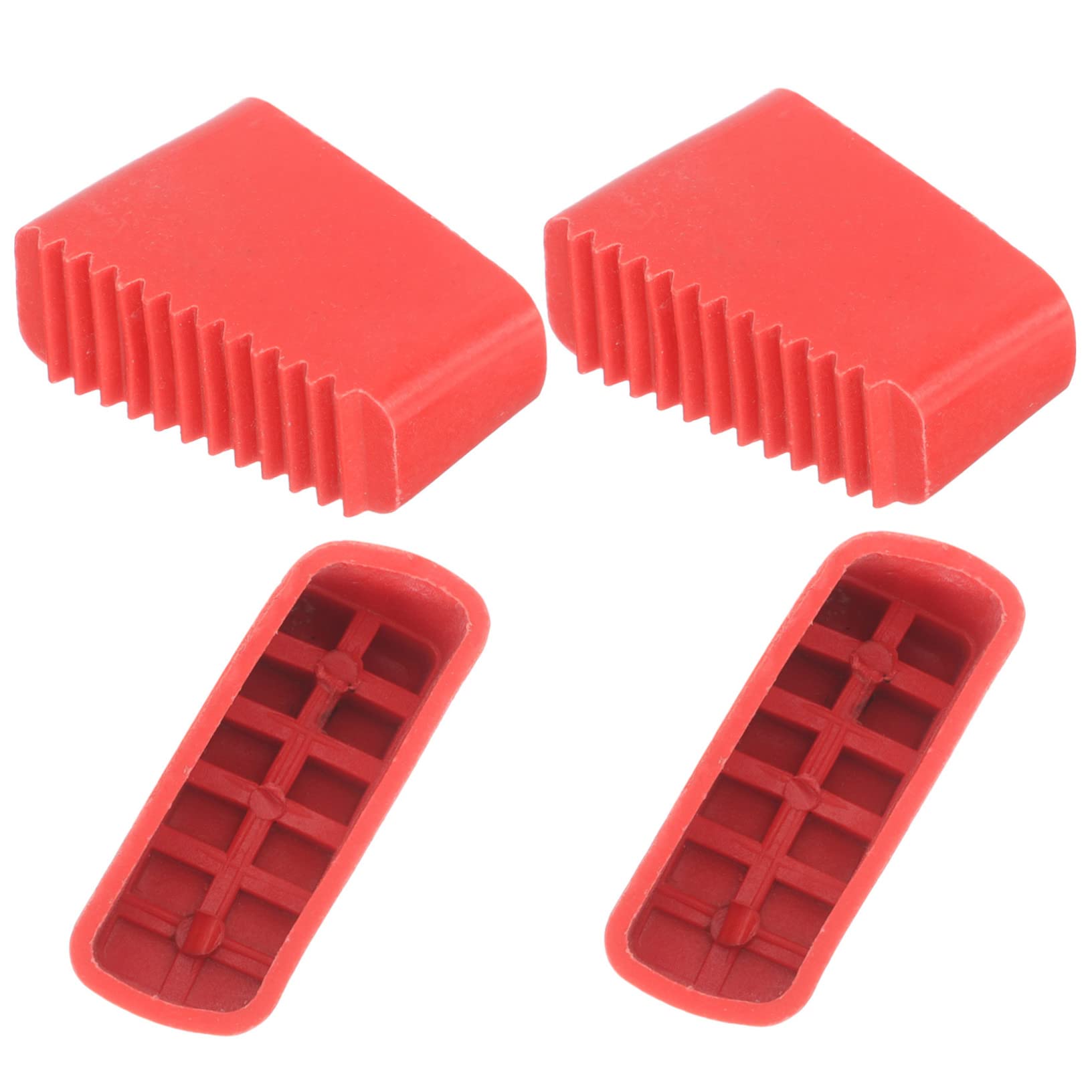 DOITOOL 4-Piece Non-Slip Ladder Feet Replacement Pads - Square Rubber Step Covers for Ladder Safety, Anti-Slip Traction Mats for Ladder Stability - Perfect for Home, Garage, and Construction Use