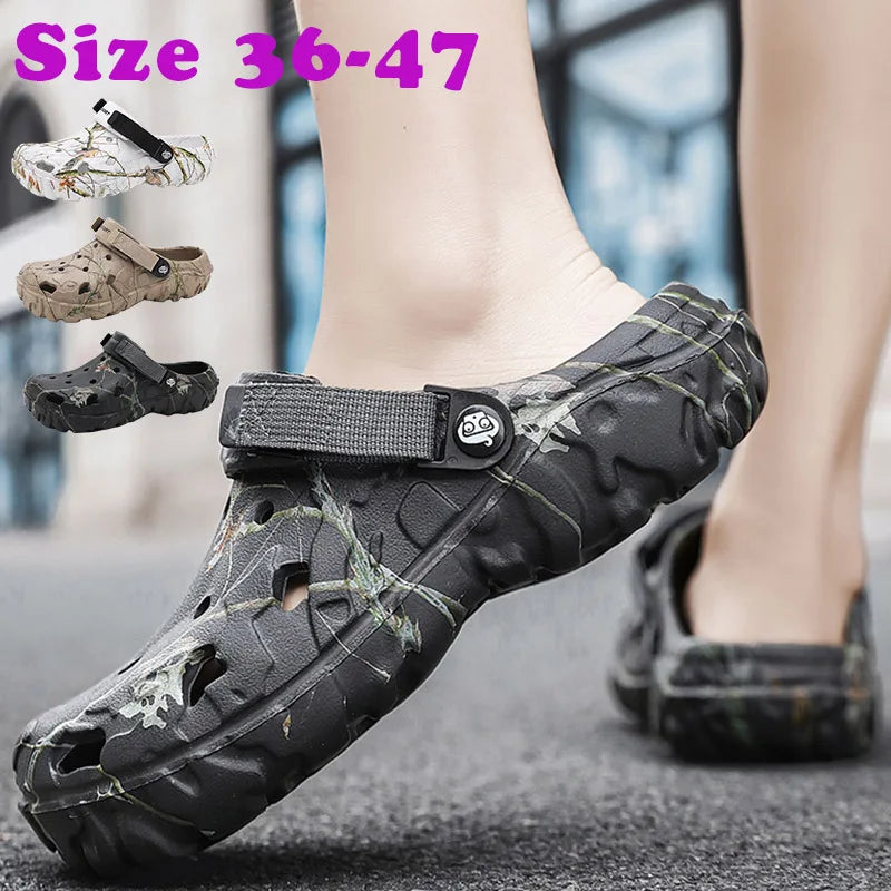 2024 New Summer Men's Outdoor Garden Clogs - Comfortable Casual Luxury Sandals & Soft Home Slippers for Men (Sizes 40-45) | Perfect for Backyard, Poolside & Indoor Relaxation